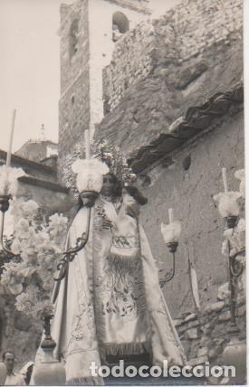 Postais: Postal E06357: Postal B/N La Virgen de Gracia en la procesi&oacute;n de Tejada-Castielfabib. Valencia - Var