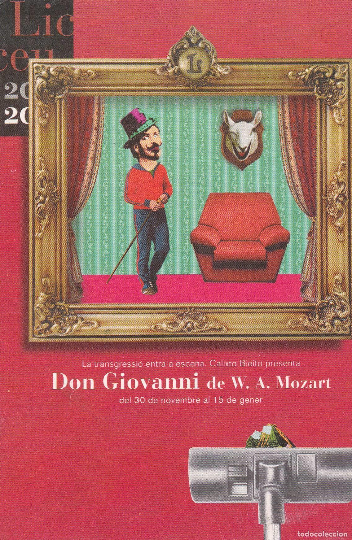 Postales: POSTAL B11347: LICEU: DON GIOVANNI DE W. A. MOZART - Varios