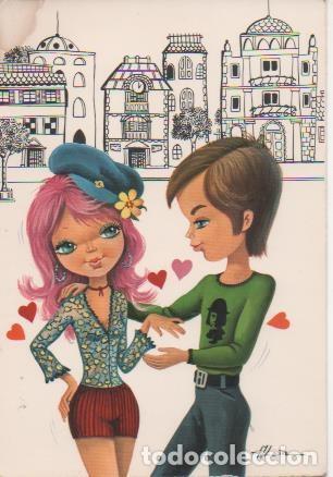 Postales: Postal E06611: Postal Vintage de Alain,parejade enamorados - Alain