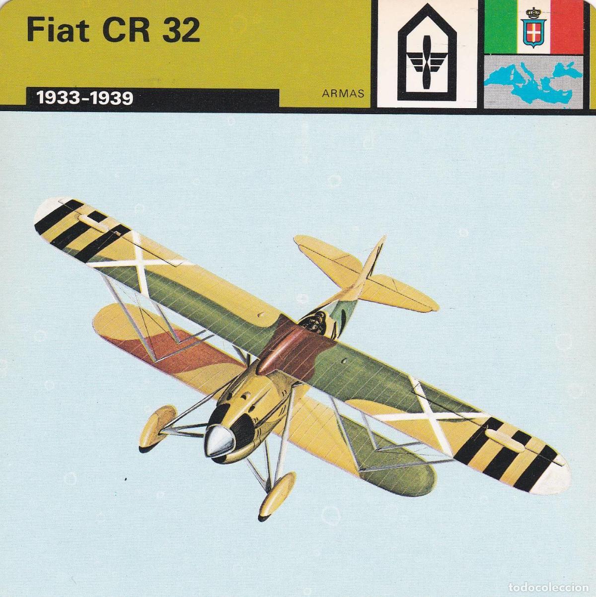 Postales: FICHA ARMAS: FIAT CR 32. 1933-1939 - Varios