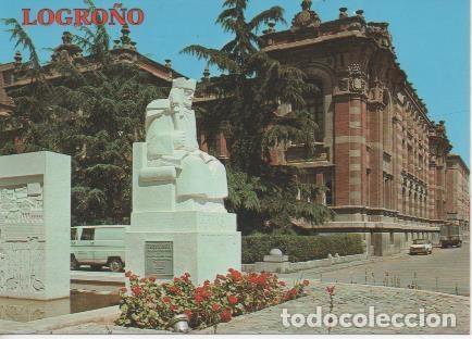 Postkarten: Postal E05979: Monumento a Alfonso VI y Escuela Industrial de Artes y Oficios. Logro&ntilde;o - Varios