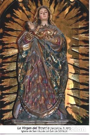 Postales: POSTAL A1207: La Virgen del Rosario. Iglesia de San Nicolas de Bari de Sevilla - NULL
