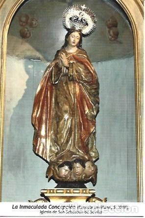 Postais: POSTAL A1197: La Inmaculada Concepcion. Iglesia de San Sebastian de Sevilla - NULL