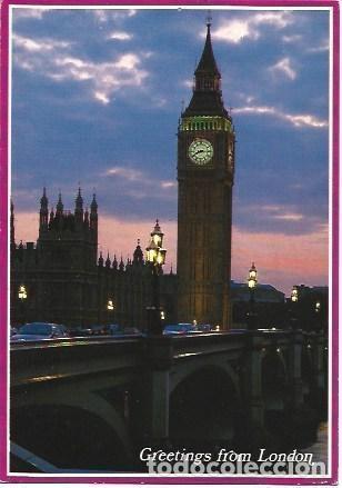 Postkarten: POSTAL L00033: Big Ben en Londres, vista nocturna - NULL