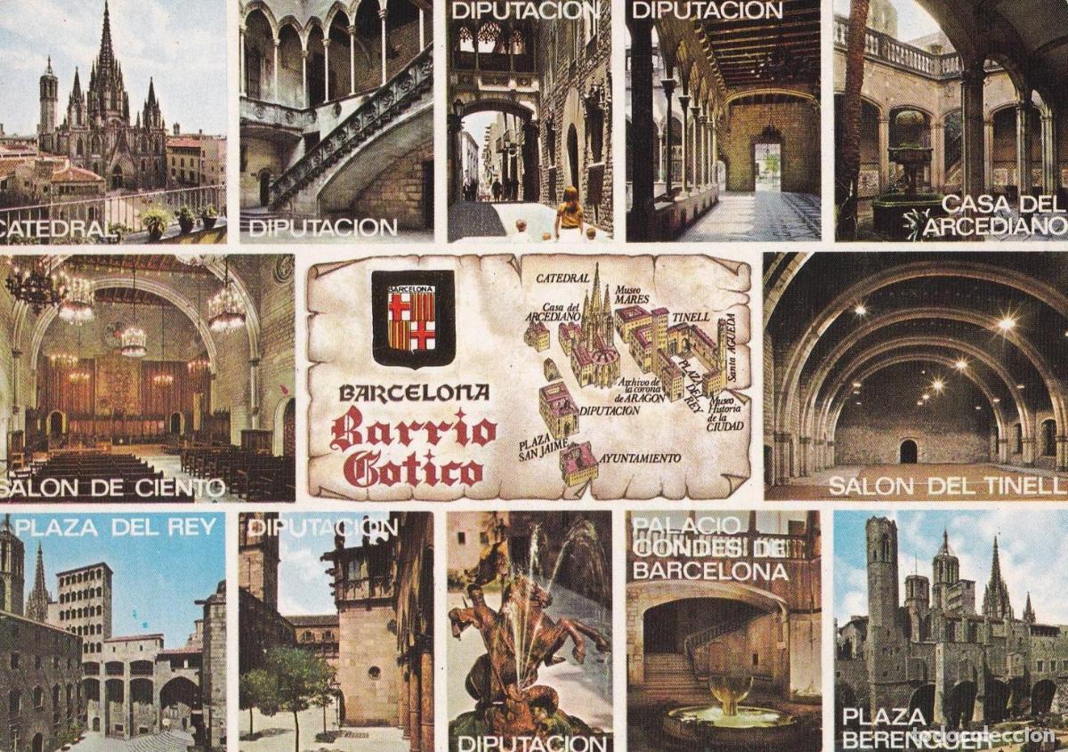 Postkarten: POSTAL B12263: BARCELONA: CIUDAD CONDAL. DIVERSOS ASPECTOS - NULL