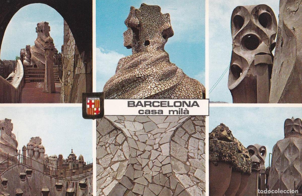Cartoline: POSTAL B12240: BARCELONA: LA PEDRERA. DIVERSOS ASPECTOS - NULL