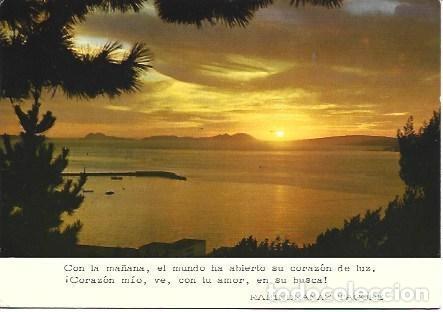 Postales: POSTAL L02217: Amanecer con frase de Tagore - Foto 1
