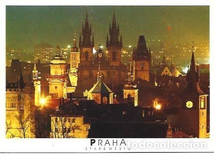 Postkarten: POSTAL L02189: Vista nocturna parcial de Praga - NULL