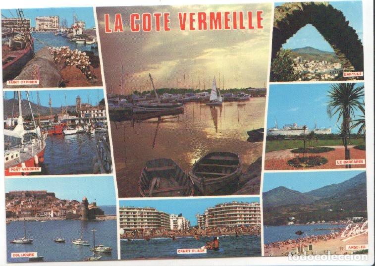 Cartoline: Postal JC0876: La Cote Vermeille. varias vistas (Canet plage, Argeles, Port Vendres, Banyuls, entre