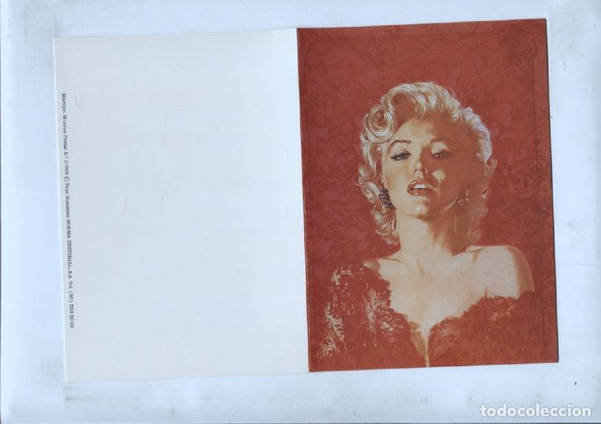 Cartoline: Norma: Postal/Tarjeta felicitacion Marilyn Monroe de Pepe Gonzalez (con sobre adicional correos) -