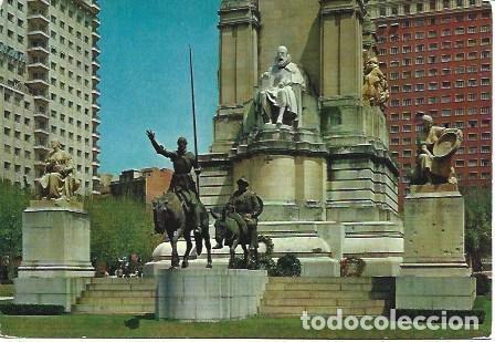 Postales: POSTAL L03260: Monumento a Cervantes en Madrid - Foto 1