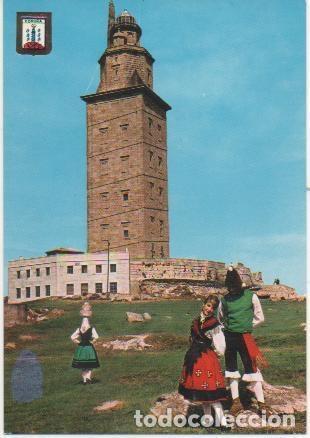 Postkarten: Postal E00352: Torre hercules, Traje tipico, La Coru&ntilde;a - Varios