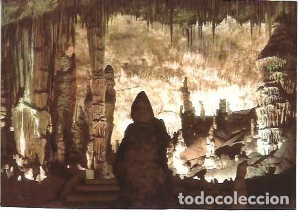 Cartoline: POSTAL L02867: Monje y cactus en las Cuevas del Drach, Mallorca - NULL