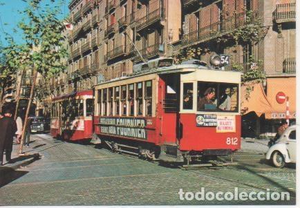 Cartoline: Postal E06860: Tram-vies de Barcelona. Cotxe 812, serie 801-835 - Varios
