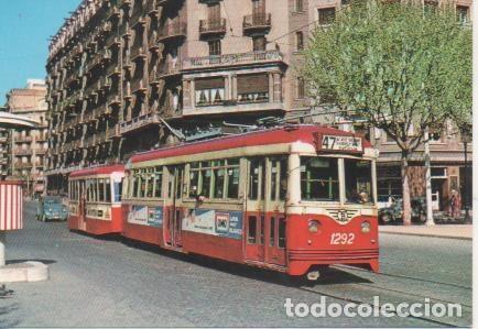 Postais: Postal E06867: Tram-vies de Barcelona. Cotxe 1292.Serie 1251-1299 - Varios
