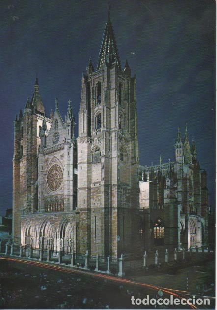 Postales: Postal E06674: Le&oacute;n. Catedral(Nocturno) - Varios - Foto 1