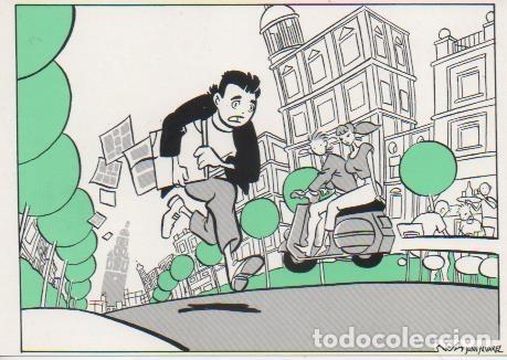 Postais: Postal E06624: 7&ordm; Sal&oacute; Internacional del C&oacute;mic de Barcelona. Postal de Juan Alvarez Montalban - Juan