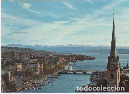 Postais: Postal E02169: Vista a&eacute;rea de Zurich, Suiza - Varios