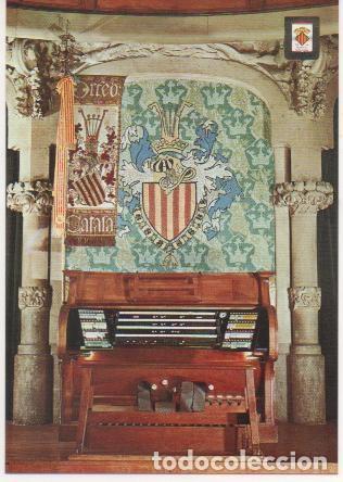 Postales: Postal E01645: Senyera de l'Orfeo Catal&agrave;, Palau de la M&uacute;sica, Barcelona - Varios
