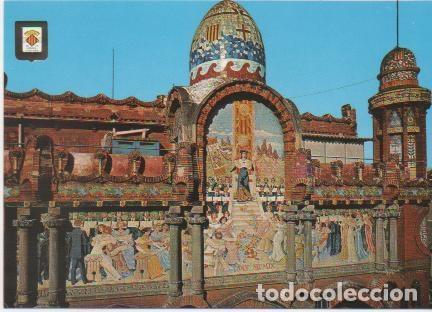 Postais: Postal E01546: Mosaico fachada principa, Palau de la M&uacute;sica, Barcelona - Varios