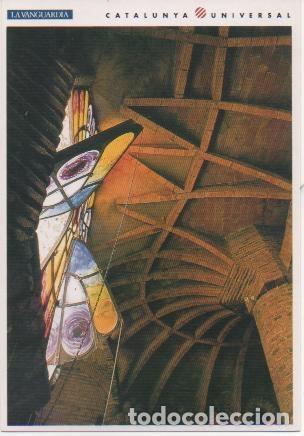 Cartoline: Postal E01622: Vidriera cripta Colonia G&uuml;ell, Santa Coloma de Cervell&oacute; - Jordi Belver