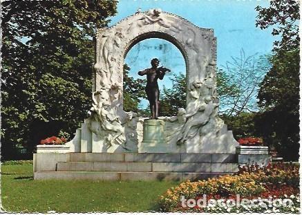 Postales: POSTAL L03886: Monumento a Johan Strauss en Viena - Foto 1