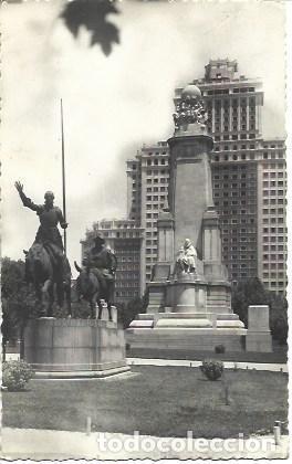 Postales: POSTAL L04008: Monumento a Cervantes de Madrid