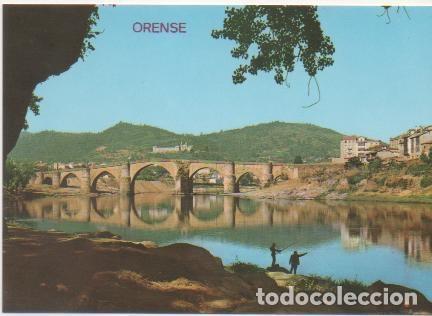 Cartoline: Postal E01754: Puente Romano sobre el R&iacute;o Mi&ntilde;o, Orense - Varios