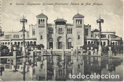 Cartoline: POSTAL L04645: Palacio de Arte Antiguo en la Exposicion Hispano Americana de Sevilla - NULL