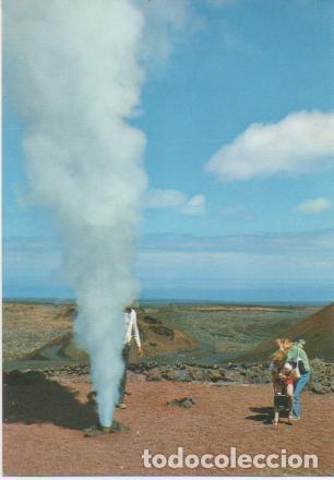 Postais: Postal E01121: G&eacute;iser Monta&ntilde;a del Fuego, Lanzarote - Varios