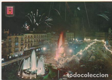 Postais: Postal E01489: Plaza de la Reina en fallas, Valencia - Varios