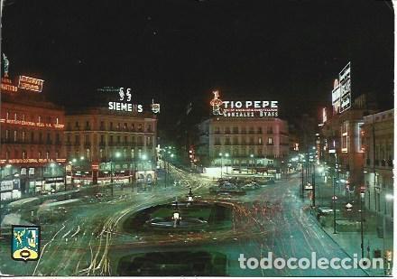 Postkarten: POSTAL L05809: Vista nocturna de la Puerta del Sol en Madrid - NULL