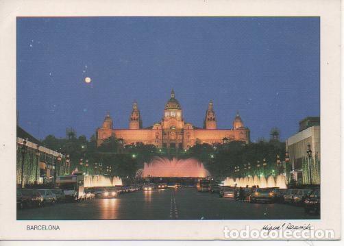 Cartoline: Postal E03830: Vista Nocturna del Palau Nacional, Barcelona - Varios