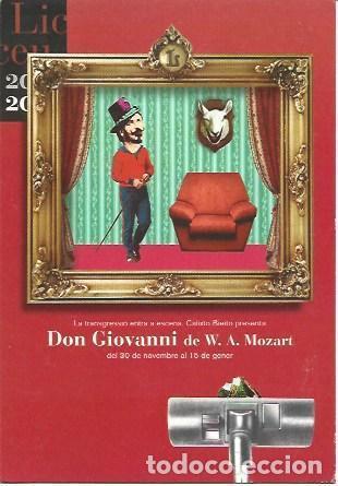 Postales: POSTAL PUBLICITARIA L05396: Don Giovanni de Mozart en el Liceu de Barcelona