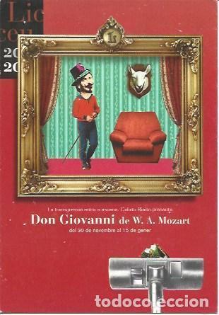 Postales: POSTAL PUBLICITARIA L05343: Don Giovanni de Mozart en el Liceu de Barcelona