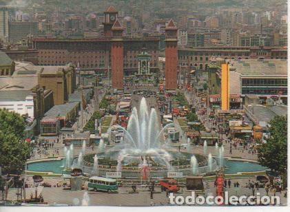 Postais: Postal E04315: Parque de Montjuich: Surtidor gigante, Barcelona - Varios