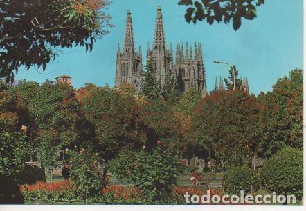 Cartoline: Postal E04253: Jardines del Instituto, al fondo la Catedral, Burgos - Varios