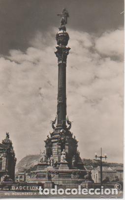 Postales: Postal E04287: Postal B/N Monumento a colon,Barcelona - Varios - Foto 1