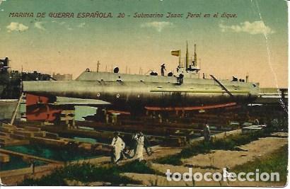 Postais: POSTAL A1654: Submarino Isaac Peral en el dique - NULL