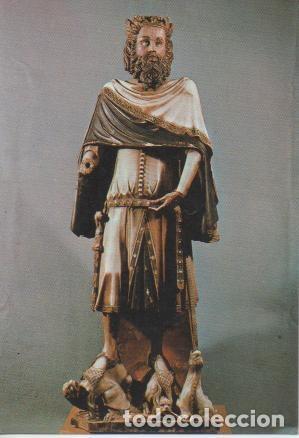 Cartoline: Postal E03417: Carles Magne- Escultura G&oacute;tica S.XIV, Catedral de Girona - Varios