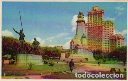 Postkarten: POSTAL PV01060: Monumento a Cervantes en Madrid - NULL