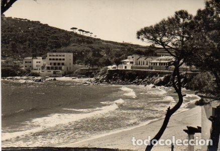 Postkarten: POSTAL PV00803: Vista parcial y hotel en playa La Fosca, Palamos - NULL