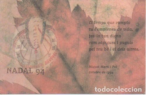 Postkarten: Navid E04805: Felicitaci&oacute; Nadal 1994 de Miquel Mart&iacute; i Pol - Varios