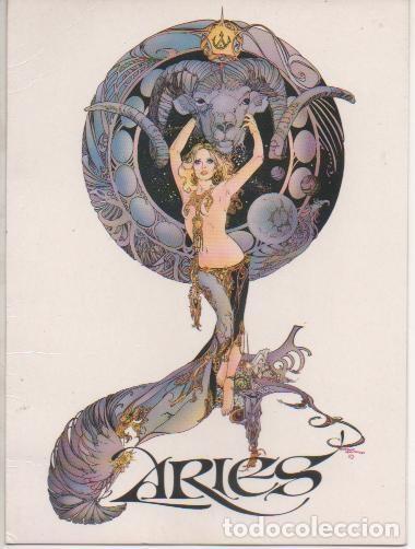 Postkarten: Postal E04793: Tarjeta horoscopo Aries, ilustracion de Esteban Maroto - Varios