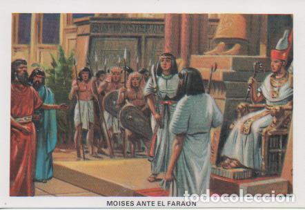 Postales: Postal E07412: Las Mas Bellas Tarjetas Postales Siglo XIX y XX. La Sagrada Biblia. Moises ante el F