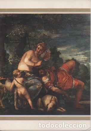 Postales: Postal E04870: Venus y Adonis. Pablo Verones, Museo del Prado - Varios - Foto 1