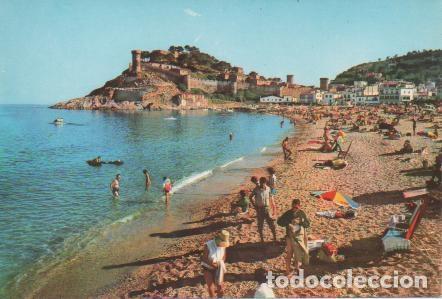 Cartoline: Postal E05154: Atardecer sobre la playa. Tossa de Mar, Costa Brava - Varios