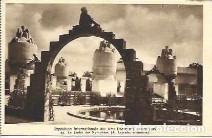 Cartoline: POSTAL A2662: Jardin des Nympheas, Exposcion Artes Decorativas Paris
