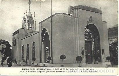 Postkarten: POSTAL A2664: Pabellon de Inglaterra. Exposicion Artes Decorativas Paris