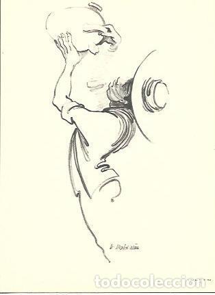 Postales: POSTAL A2462: Dibujo de chico bebiendo en botijo - NULL
